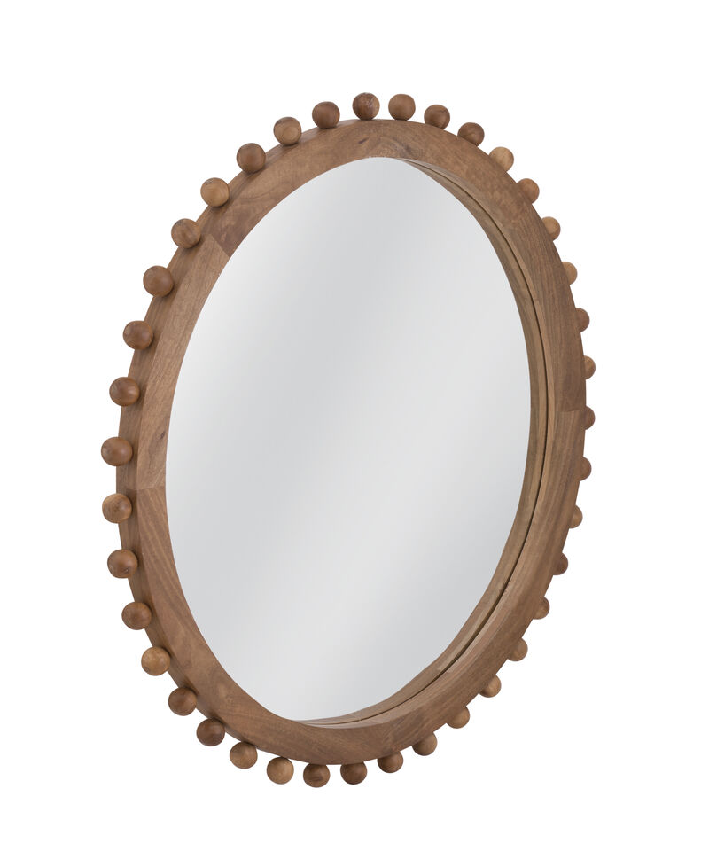 Round Renn Wall Mirror in Brown