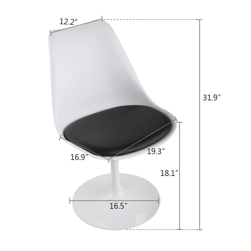 Jaxpety Tulip Swivel Chair White