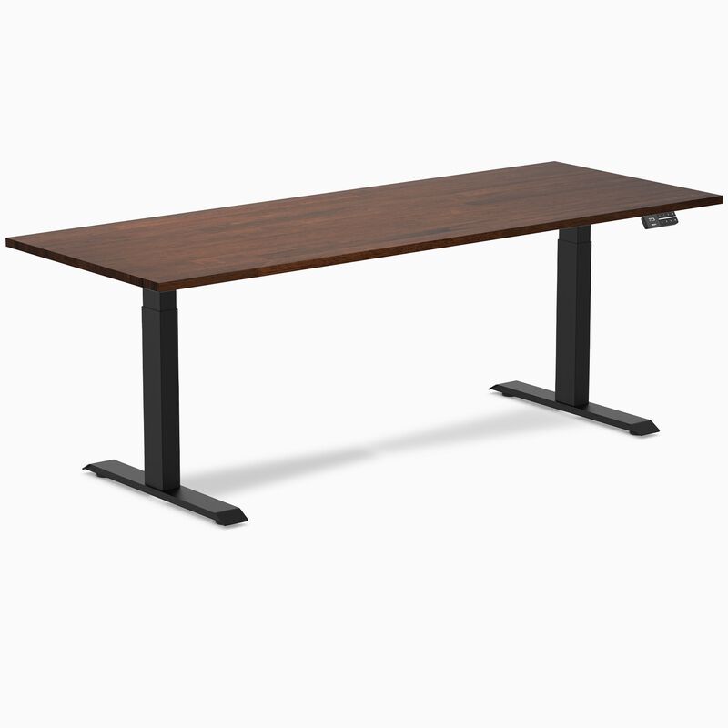 Desky Dual Rubberwood Sit Stand Desk image number 0