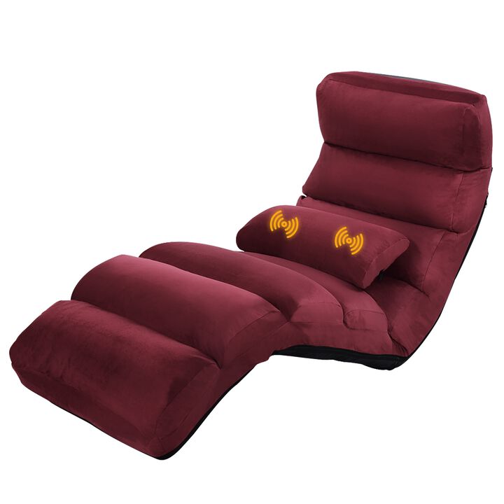 Stylish  Folding Lazy Sofa Chair with Pillow