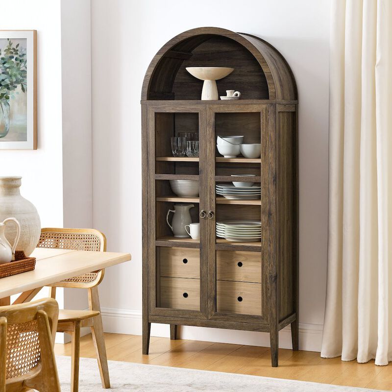 Modway Nolan Tall Arched Storage Display Cabinet