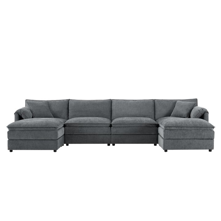 Fincep U-Shaped Modular Cloud Sectional Sofa