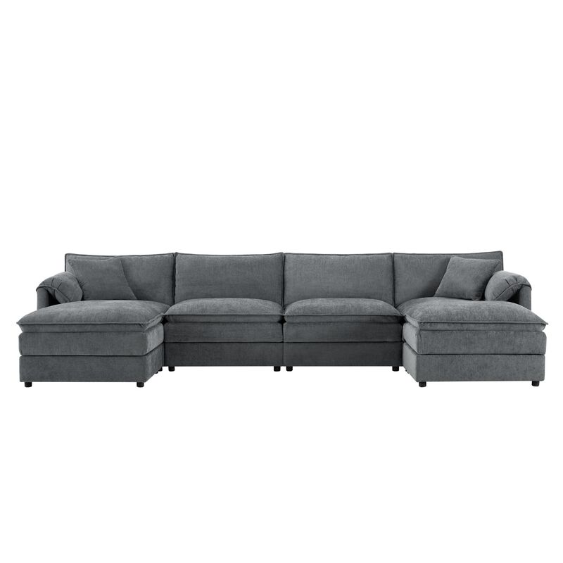 Fincep U-Shaped Modular Cloud Sectional Sofa image number 0