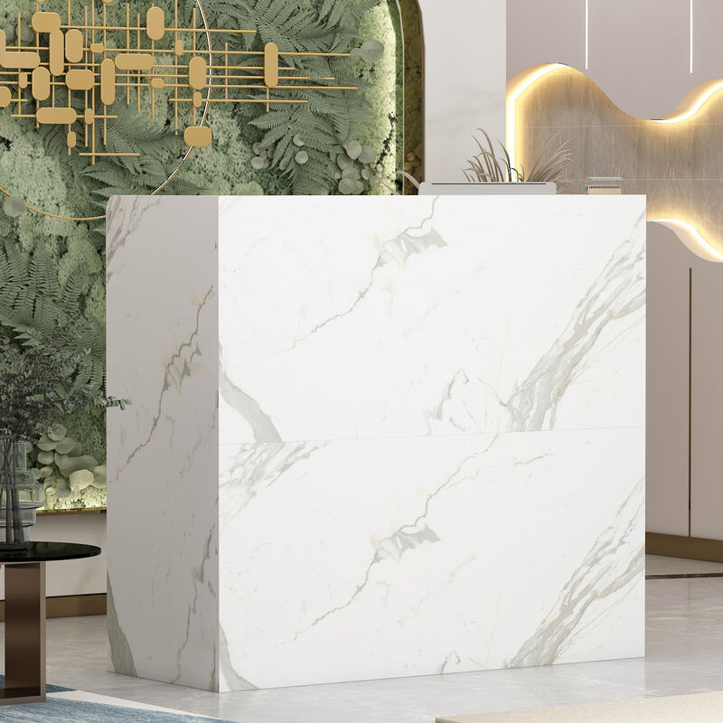 47.3 in. Rectangle Gray Wooden Console Table with 3-Drawers, Cabinet and Shelves Side Table for Entryway Hallway