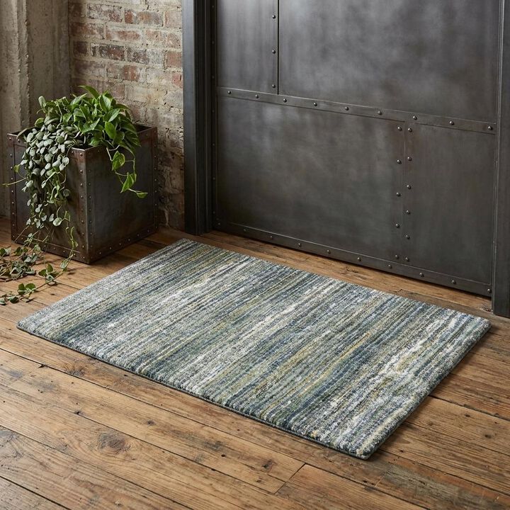 HomeRoots Geometric Distressed Area Rug