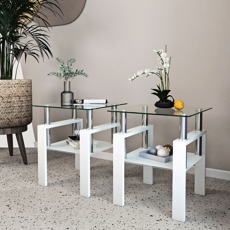 Set of 2 Modern Coffee Tables, Tea Tables and End Tables for Stylish Living Room Decor