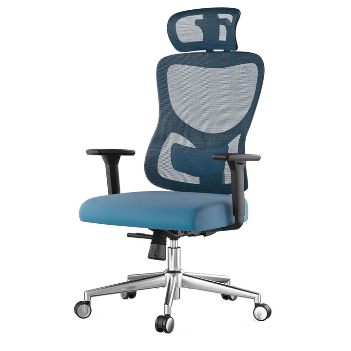 GOODSILO Ergonomic Mesh Office Chair with Adjustable Lumbar Support and Headrest for Comfortable All-Day Productivity and Posture Support