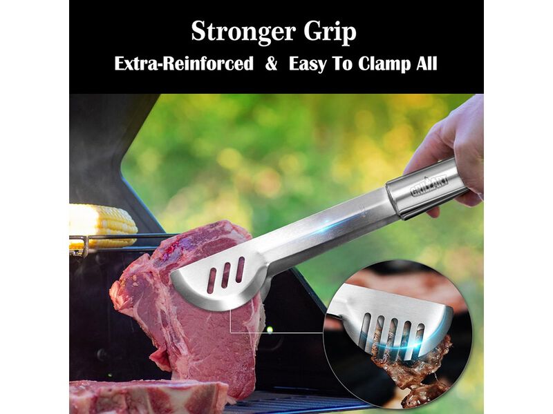 GRILLART BBQ Grill Utensil Tools Set Reinforced BBQ Tongs