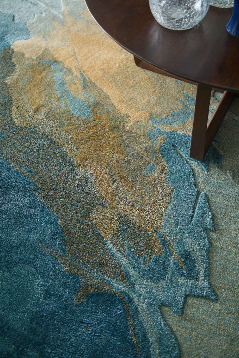 Kawai 8987F Teal 9' x 12' Rug image number 4
