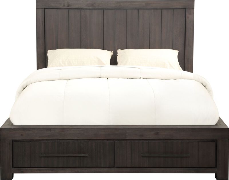 Heath Full-Size Two Drawer Storage Bed in Basalt Grey image number 0
