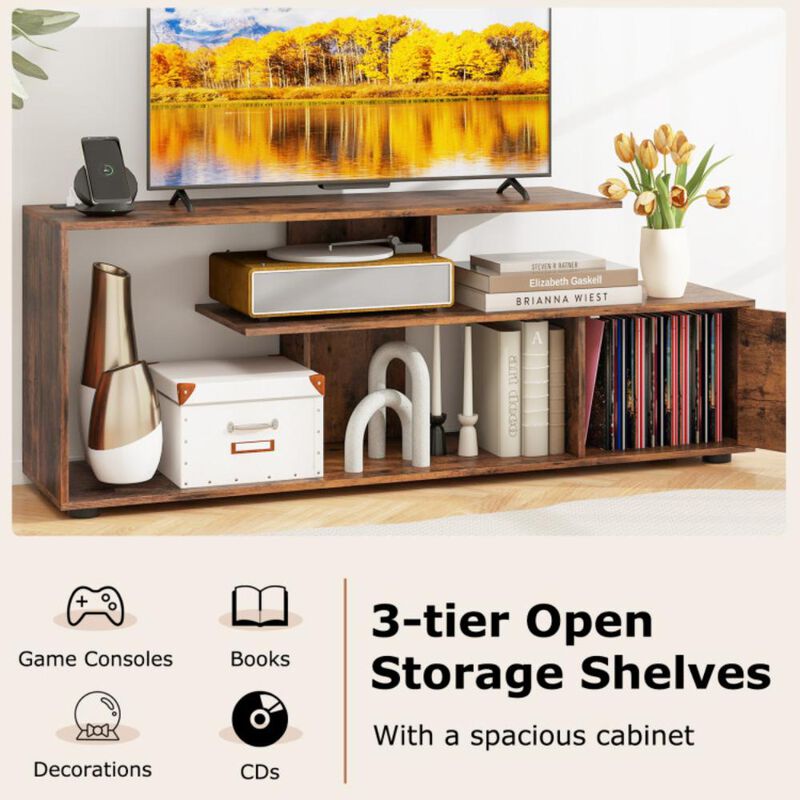Hivvago Entertainment Center TV Stand with Power Outlet