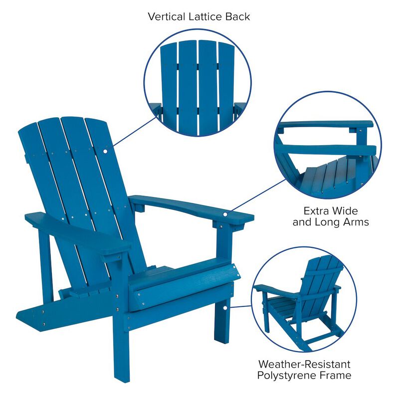 Commercial All-Weather Poly Resin Wood Adirondack Chair image number 2