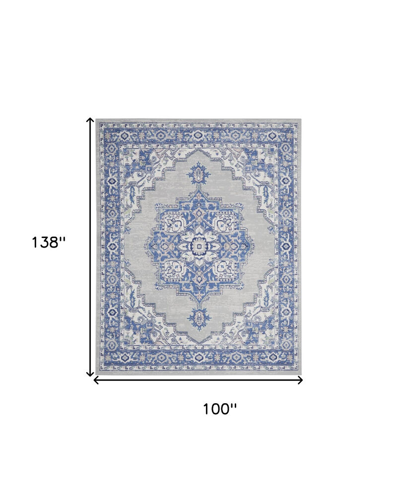 HomeRoots Floral Distressed Non Skid Area Rug image number 3