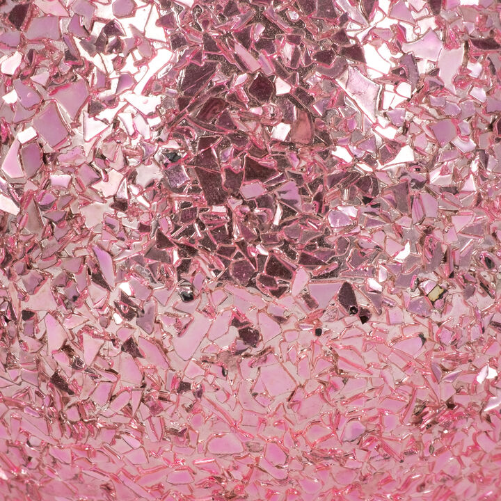 4" Pink Glass Scented Candle