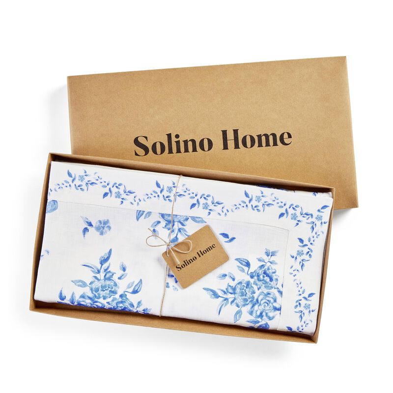 Solino Home 100% Pure Linen Table Throw - Jolie Fleur