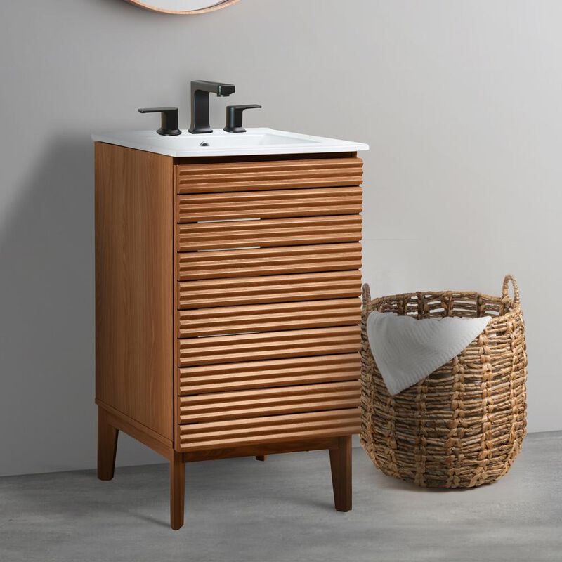 Jonathan Y 2-Shelf Bath Vanity Cabinet Only (Sink Basin Not Included)