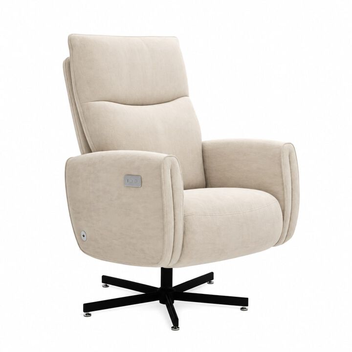GOODSILO Power Swivel Recliner Chair with USB & Type-C Charging, 360&deg; Swivel Electric Accent Chair for Home Office and Living Room Easy Assembly