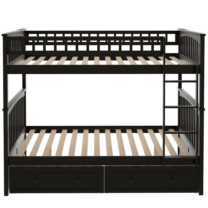 Whisen Bunk Bed with Drawers, Convertible Beds