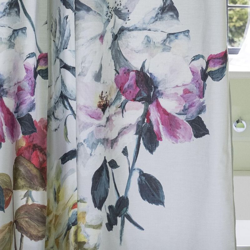 Couture Rose Fuchsia Cotton Shower Curtain, 72'' x 72''
