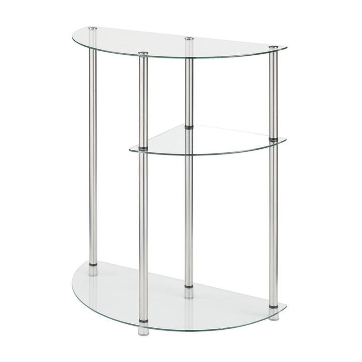 Convience Concept, Inc. Classic Glass 3 Tier Display Entryway Hall Table