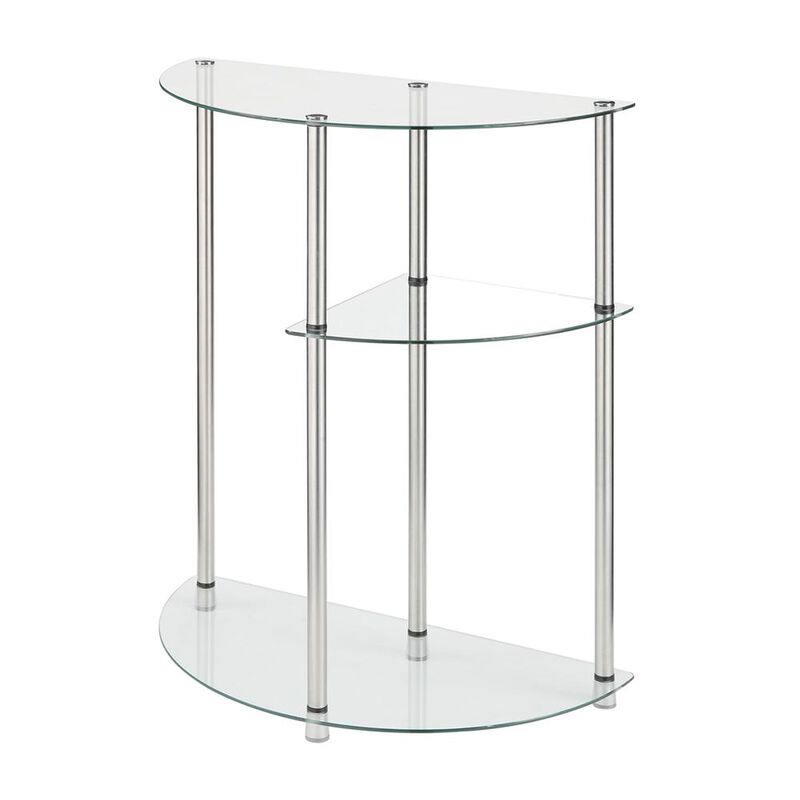 Convience Concept, Inc. Classic Glass 3 Tier Display Entryway Hall Table