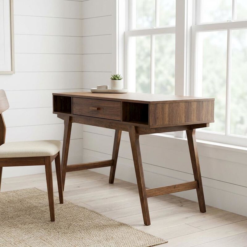 Starlight Canyon Home Mid Century Style Office Desk With One Drawer And Sturdy Legs image number 1