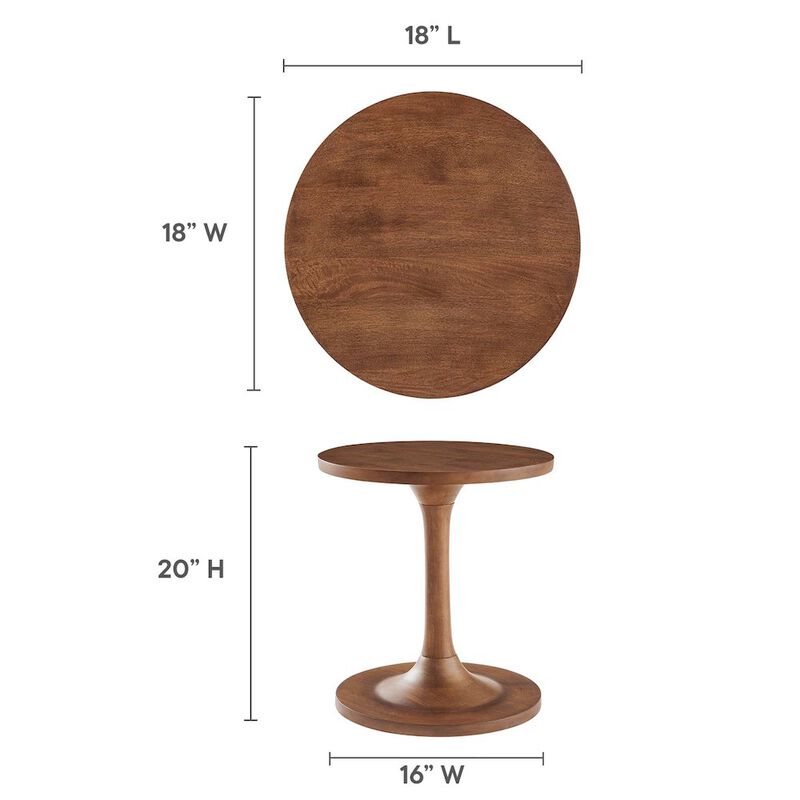 Lina Round Wood Side Table image number 3