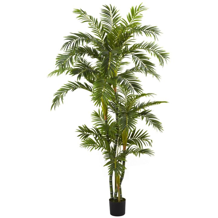 Nearly Natural 6-ft Curvy Parlor Palm Tree x 5 w/1,666 Lvs