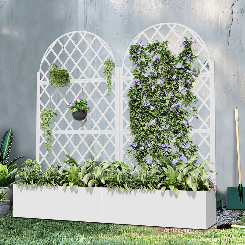 71*35.5 Archerd Metal Planter Box with Trellis image number 3