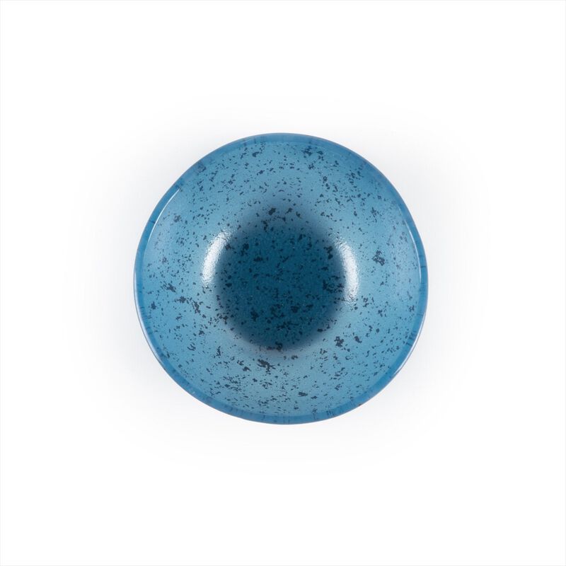 Turgla Fusion Glass dia.5.5" h:2" 14 oz. Round Blue Glass Bowl (Set of 2) image number 1