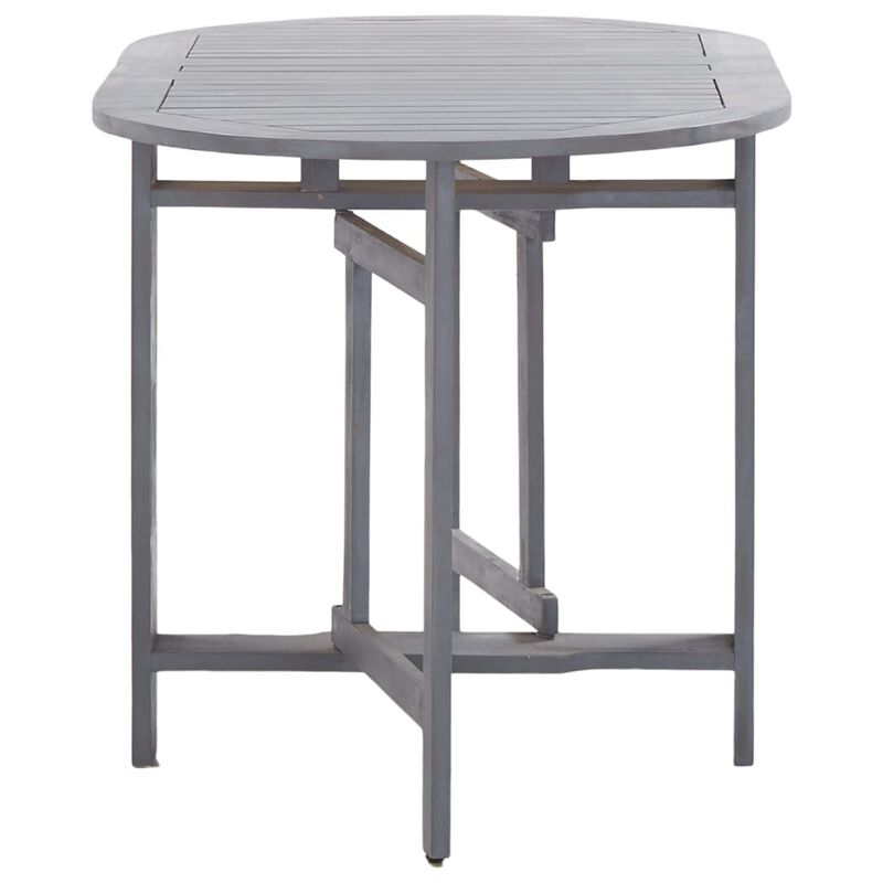 vidaXL Garden Table Gray 47.2"x27.6"x29.1" Solid Acacia Wood