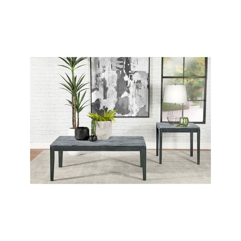Coaster Co. of America Mozzi Rectangular Faux Marble Coffee Table Grey and Black