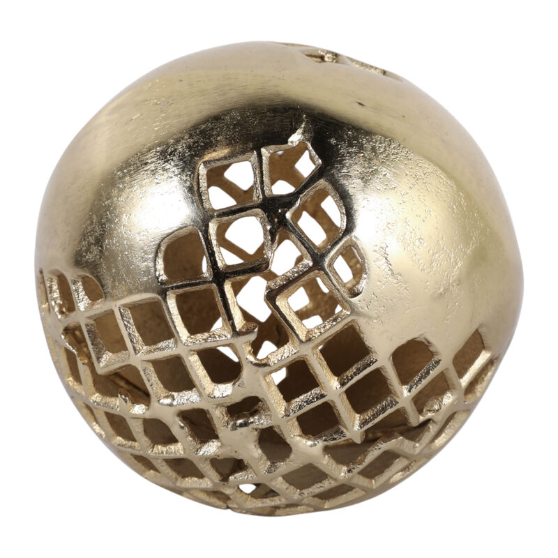 6" Partial Mesh Orb, Gold image number 4