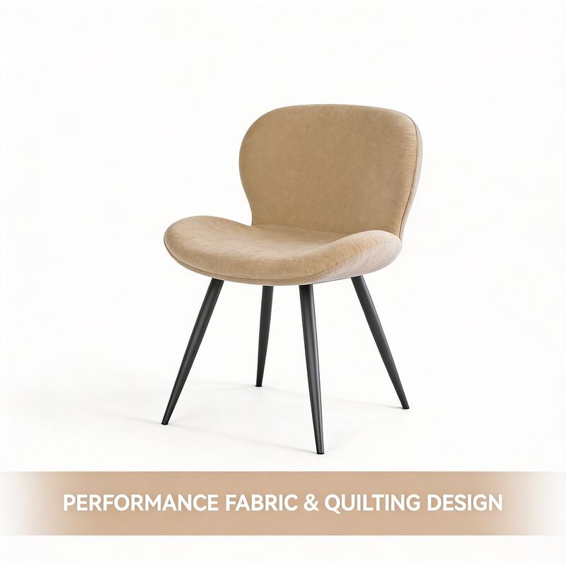 Modern Midcentury PU Leather Dining Chair Set of 4 image number 3