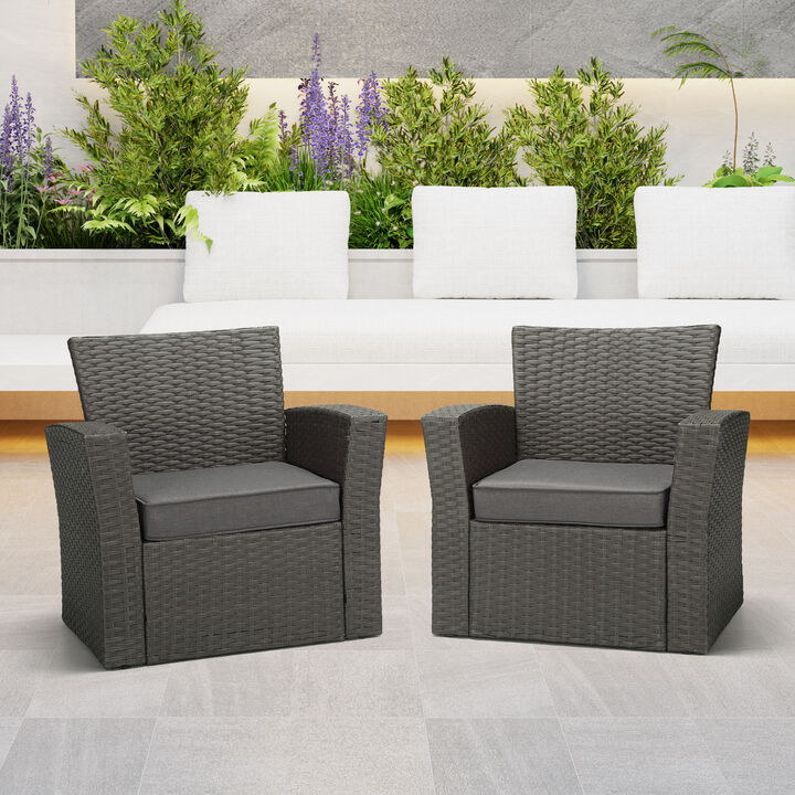 WestinTrends Outdoor Patio Furniture Seat Chair Square Cushions Set of 2, 20" x 19"