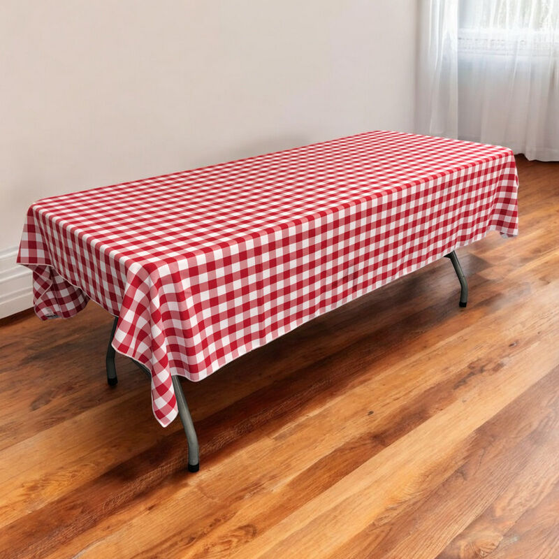 Polyester Checkered Tablecloth 60 by 84 Inch for Kitchen and Parties image number 1