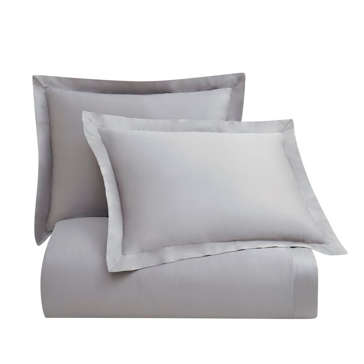 Eucalyptus Gray Queen Duvet Cover Set