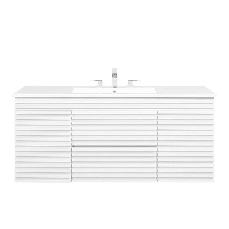 Render 48" Wall-Mount Bathroom Vanity image number 4