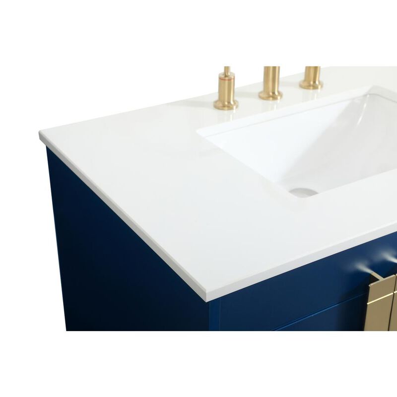Elegant Kitchen and Bath 36 inch Single bathroom vanity in blue