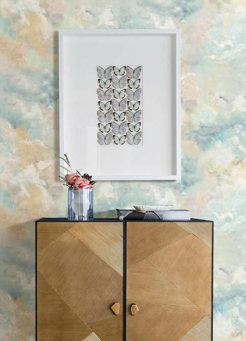Aria Aquamarine Abstract Wallpaper (Set of 2) image number 1