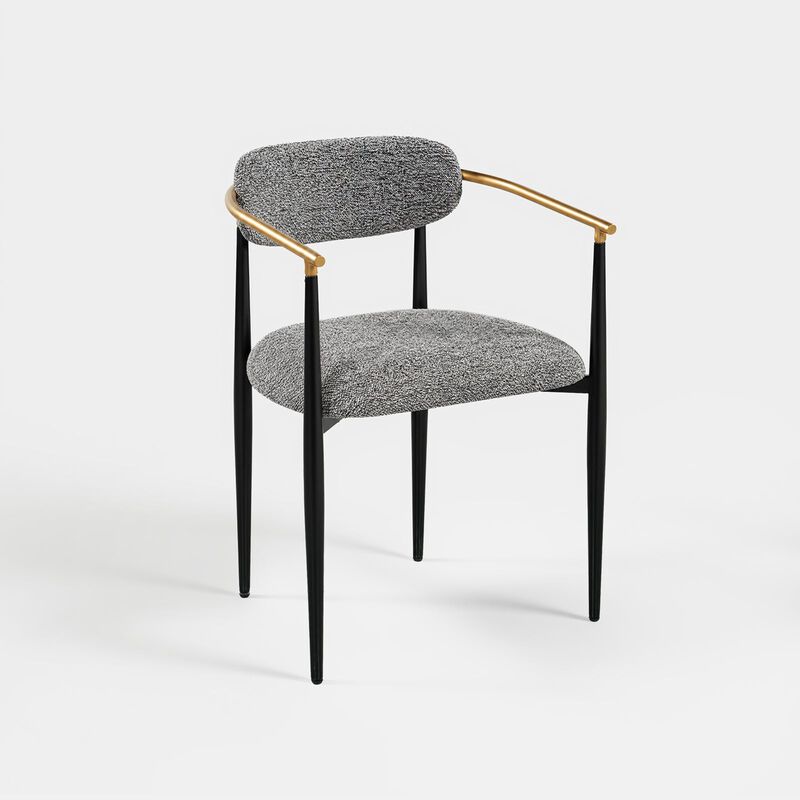 COLAMY MATRIX 19.5'' Upholstered Dining Chairs with Arms image number 1