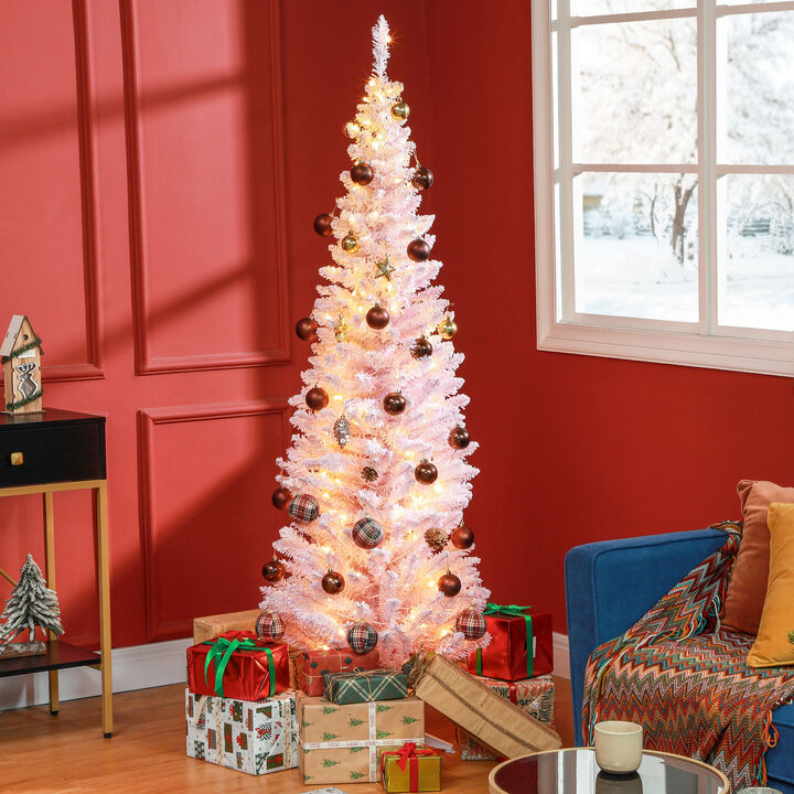 BreeBe 6ft Pencil Christmas Tree with Realistic Branches