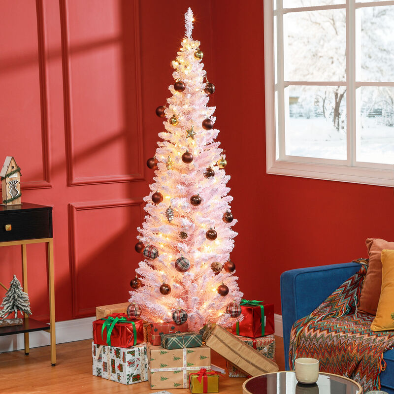 BreeBe 6ft Pencil Christmas Tree with Realistic Branches image number 1