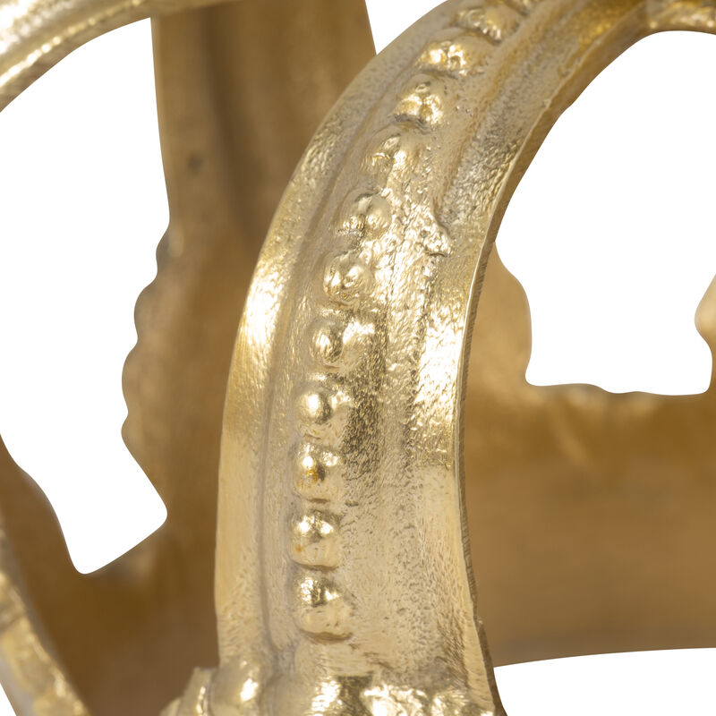 Metal, 7" Crown Decor, Gold image number 2