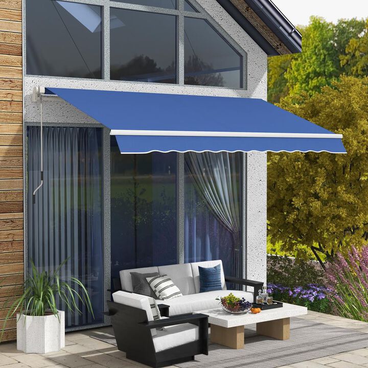 Hivvago Manual Patio Sunshade Awning for Outdoor Spaces