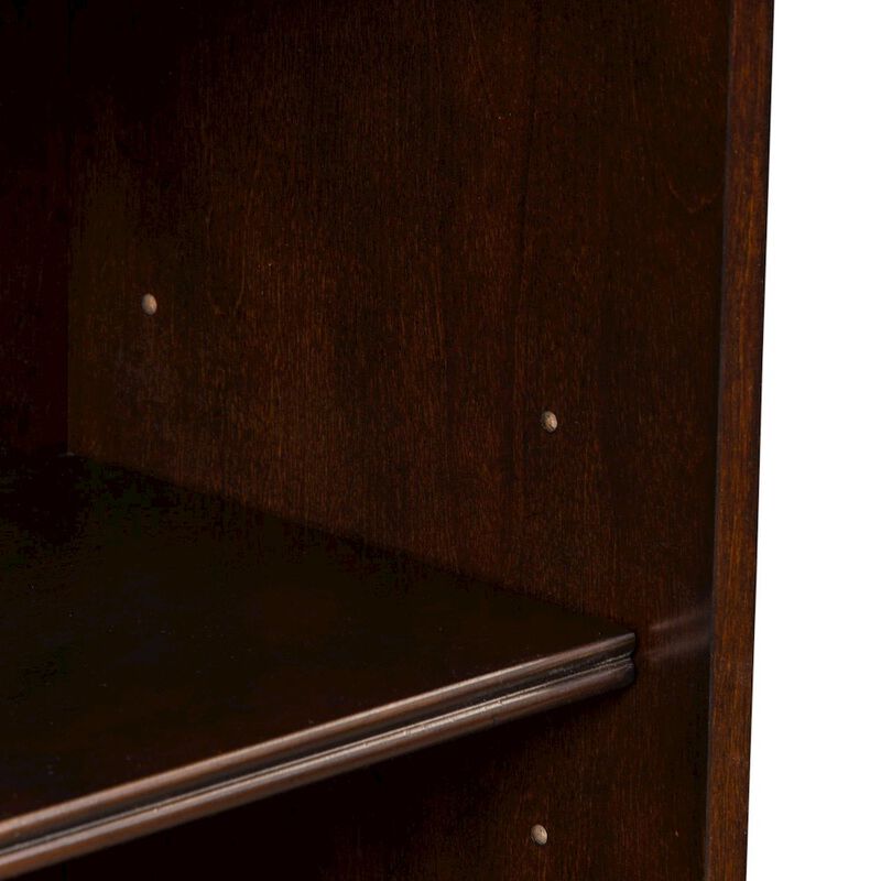 Liberty Furniture Stepped Bookcase Wall Home Office 4 PcSet Adjustable Shelves - Cognac Wood Frame image number 7