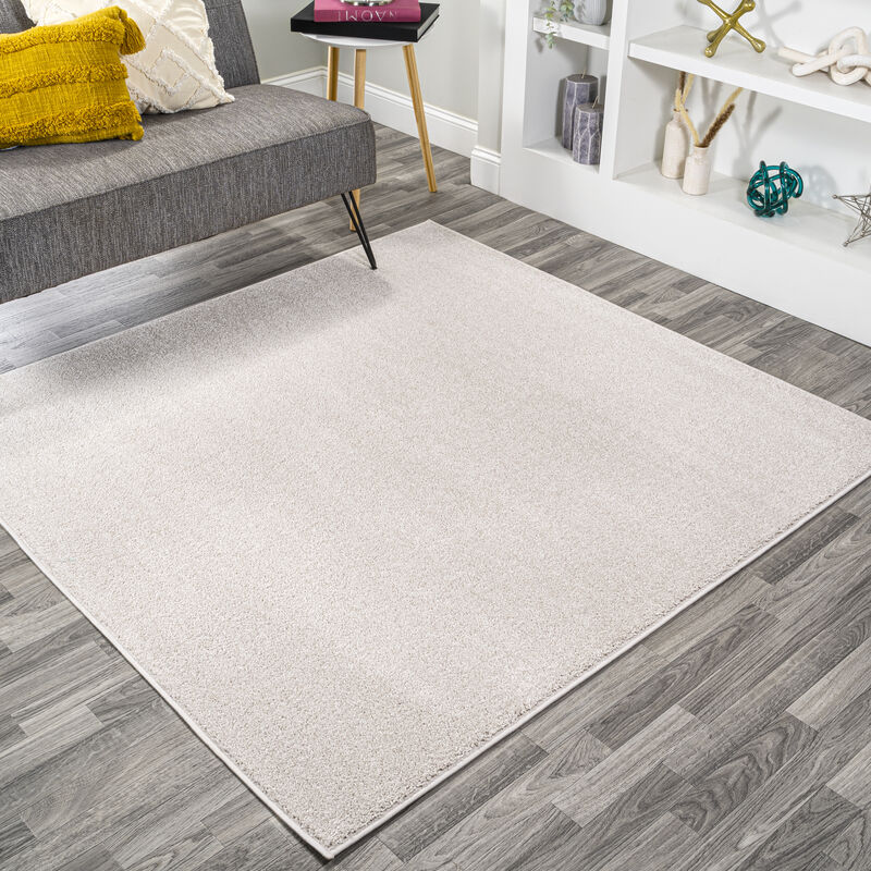 Haze Solid Low Pile Square Area Rug