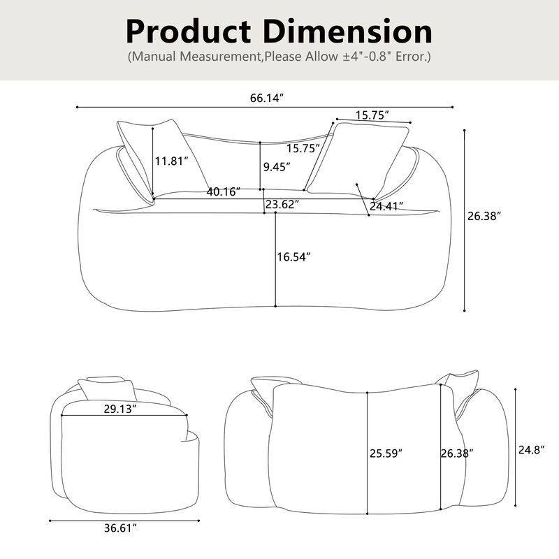 Kihe two - person compress sofa image number 9