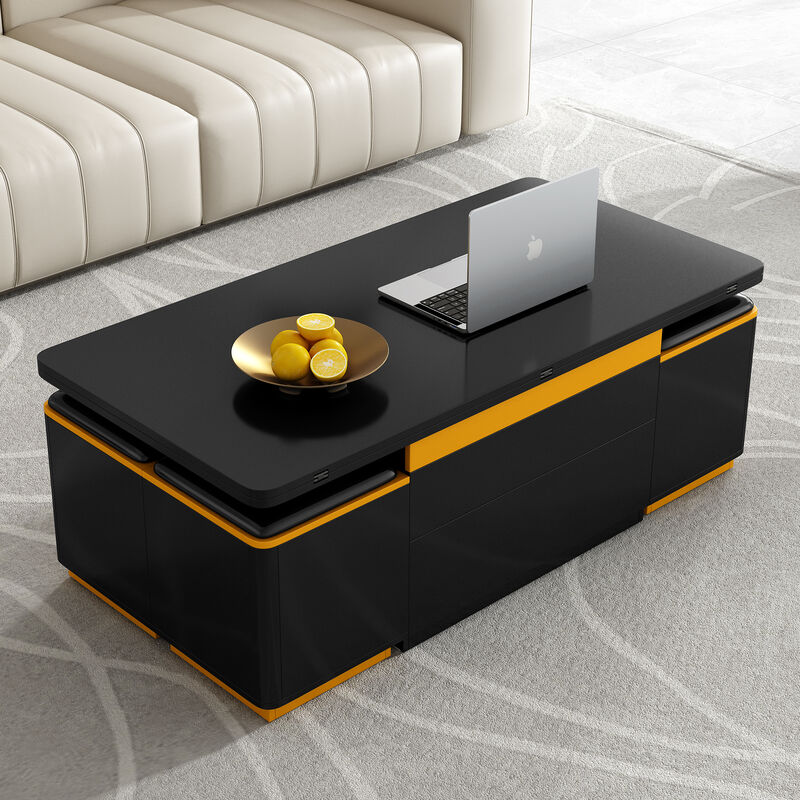 Merax Convertible Coffee Table with Lift Mechanism & Foldable Dining Extension image number 1