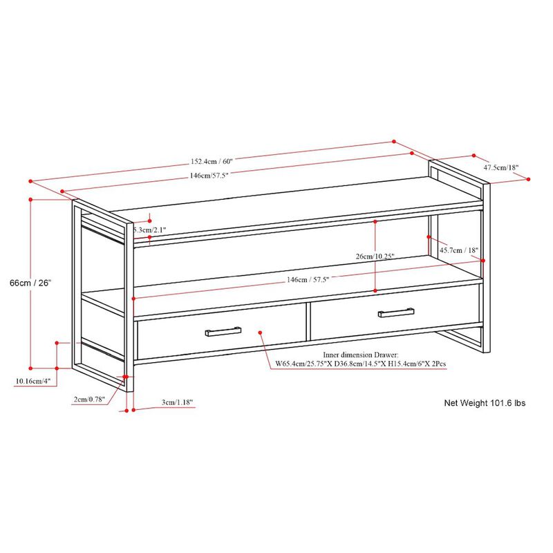 Riverside TV Media Stand image number 7